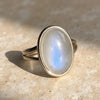 Adjustable Ring Astral Softness in Moonstone