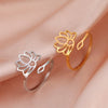 Divine Lotus Adjustable Ring