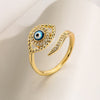 Adjustable Blue Eye Good Luck Ring