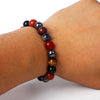 Bracelet "Anchorage & Protection" in Tourmaline, Red Jasper, Hematite & Tiger's Eye