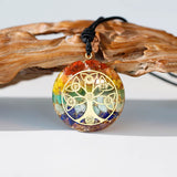 Orgonite Pendant "Tree of the 7 Chakras"