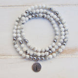 Bracelet Mala "Feminine Wellbeing" in Howlite