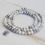 Bracelet Mala "Feminine Wellbeing" in Howlite