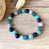 Bracelet "Ocean" in Amazonite, Lapis Lazuli, Aquamarine & Apatite