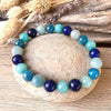 Bracelet "Ocean" in Amazonite, Lapis Lazuli, Aquamarine & Apatite