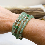 Bracelet Mala "Prosperity & Balance" in Green Aventurine