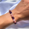 Bracelet "Self-Love" in Rhodonite, Rose Quartz & Amethyst