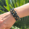 Bracelet "Confidence & Protection" in Tiger Eye, Hematite & Onyx