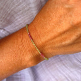 Bracelet Fin "Subtle Glow" in Rose Tourmaline & Natural Stones