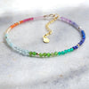 Bracelet Fin "Holisitic Rainbow" in Natural Stones