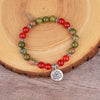 Vintage Cooper Lotus Ohm Buddha Beads Bracelet