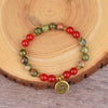 Vintage Cooper Lotus Ohm Buddha Beads Bracelet