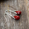 Dangling Red Jasper Earrings