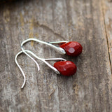 Dangling Red Jasper Earrings