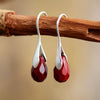 Dangling Red Jasper Earrings