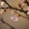 "Infinity Softness" pendant in Rose Quartz