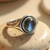 "Divya" ring in Labradorite