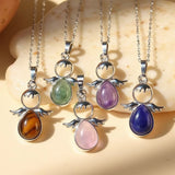 Small Angel Pendant and its Natural Stone