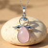 Small Angel Pendant and its Natural Stone