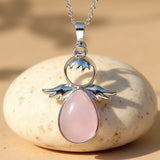 Small Angel Pendant and its Natural Stone