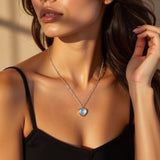 Aquamarine Heart Pendant
