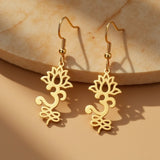 Unalome Om Earrings