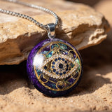 Orgonite Pendant Sacred Revelation - Blue Eye & Metatron
