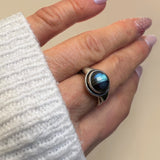 "Divya" ring in Labradorite