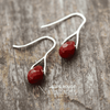 Dangling Red Jasper Earrings