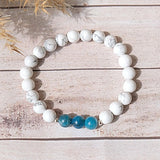 Bracelet "Slimming" in Apatite & Howlite