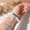 Bracelet "Slimming" in Apatite & Howlite