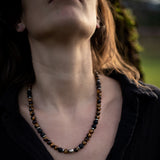 Lava Stone & Tiger Eye 'Earth & Fire Energy' Necklace