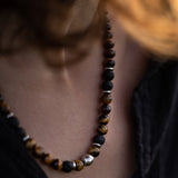 Lava Stone & Tiger Eye 'Earth & Fire Energy' Necklace