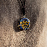 Orgonite Pendant Eye of Horus in Natural Stones