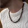 Lava Stone & Tiger Eye 'Earth & Fire Energy' Necklace