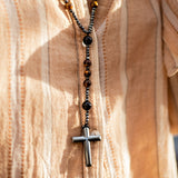 Tiger Eye "Protection" Rosary Necklace