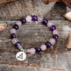 Bracelet "Love & Spirituality" in Amethyst & Rose Quartz