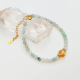 Bracelet "Spark of Joy" in Jadeite & Citrine