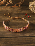 Handmade woven beaded  Bohemian bracelet