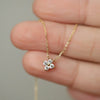 "Luminous Clover" Necklace in Zircon