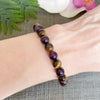 Bracelet "Délivrance" in Amethyst & Tiger's Eye