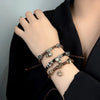 Safety Lock Pendant Weave Bracelet