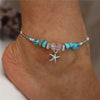 Ankle Bracelet Starfish in Turquoise