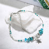 Ankle Bracelet Starfish in Turquoise