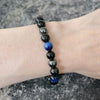 Bracelet "Inner Guidance" in Hematite, Black Tourmaline & Blue Tiger's Eye