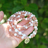 Mala Bracelet "Feminine Happiness" in Moonstone & Sun