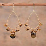 "Retro" Earrings in Natural Stones