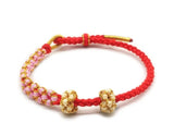 Romantic Exquisite Hand-knitted Peach Flower Bracelet