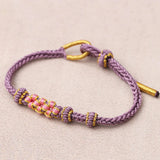 Peach Blossom Adjustables Braideds Bracelet