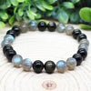 Bracelet "Spiritual Refuge" in Labradorite & Golden Obsidian